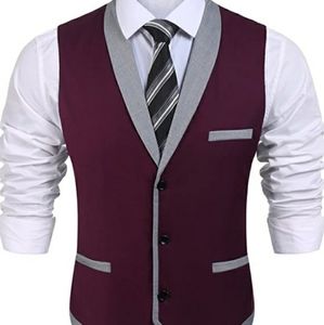 Men's Suit Vest Slim Fit Business Wedding Vest